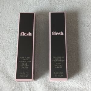 FLESH Pure Flesh Liquid Foundation Lot 09 HONEY‎ NEUTRAL Skin Clean NIB Lot of 2